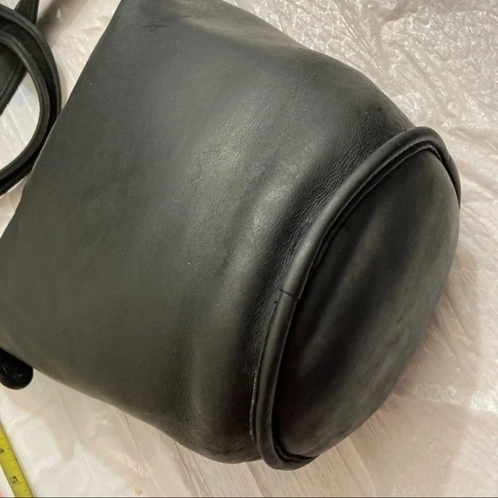 Coach Bucket Duffle Helen Legacy Feed Vintage 9953 Black Leather Bag